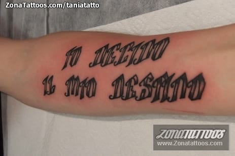 Foto de tatuaje Letras