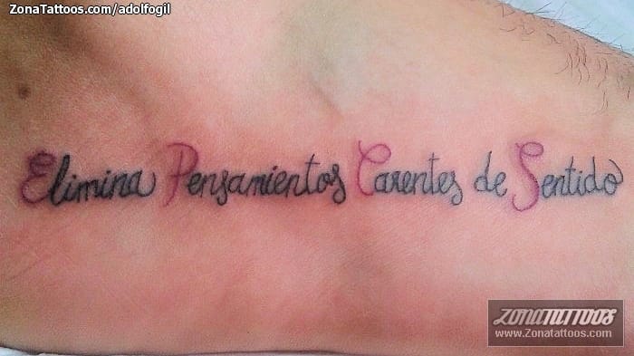 Foto de tatuaje Letras