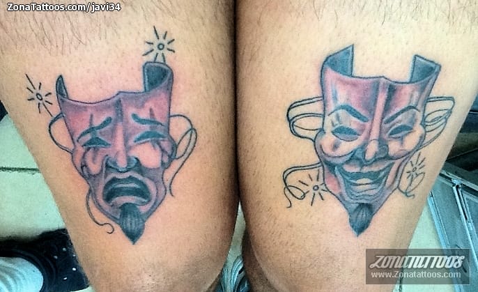 Foto de tatuaje Chicanos, Máscaras, Teatro