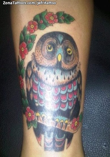 Tattoo photo Owls, Birds, Animals