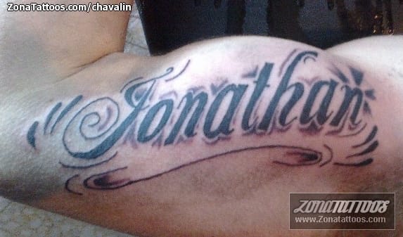 Foto de tatuaje Letras, Nombres, Bíceps