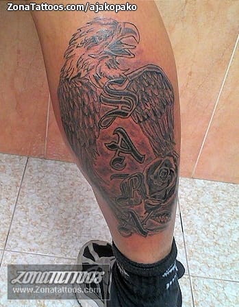 Tattoo photo Eagles, Calf, Birds