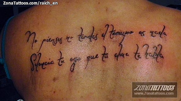 Foto de tatuaje Letras, Frases