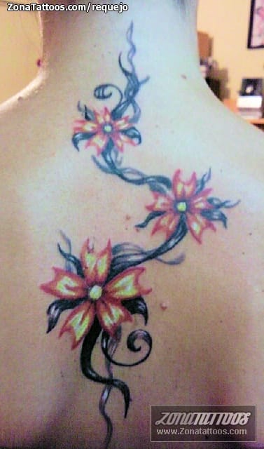 Foto de tatuaje Espalda, Flores