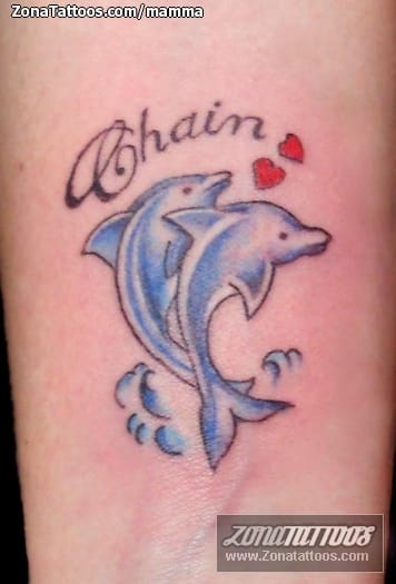 Foto de tatuaje Delfines, Animales