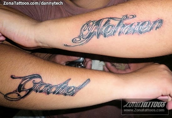 Foto de tatuaje Nombres, Antebrazo, Letras