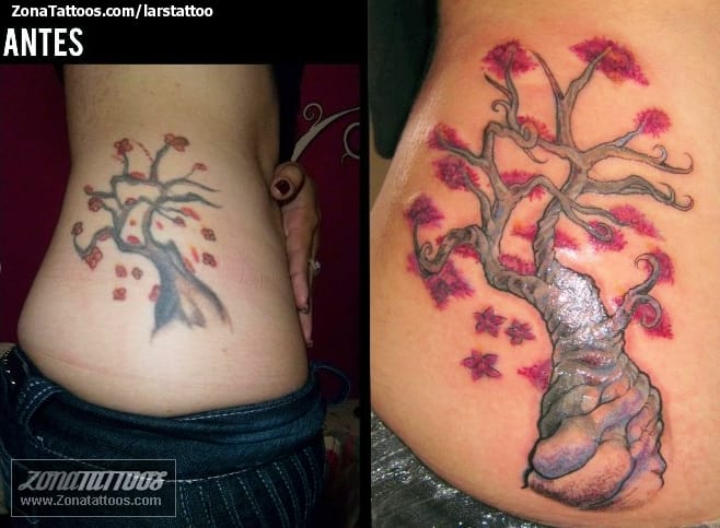Tattoo photo Cover Up, Trees