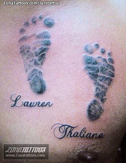 Tattoo photo Feet, Chest, Footprints