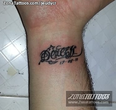 Tattoo photo Names, Letters, Wrist