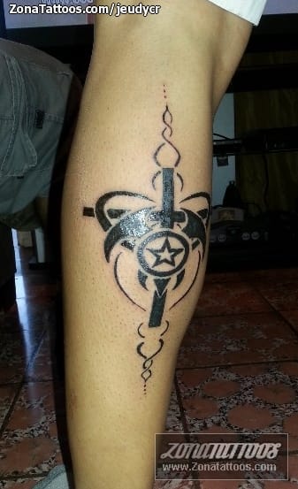 Tattoo photo Leg, Crosses