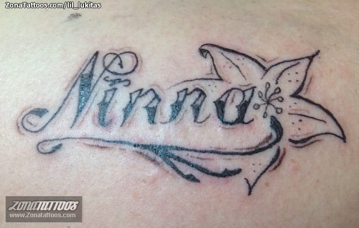 Foto de tatuaje Nombres, Letras