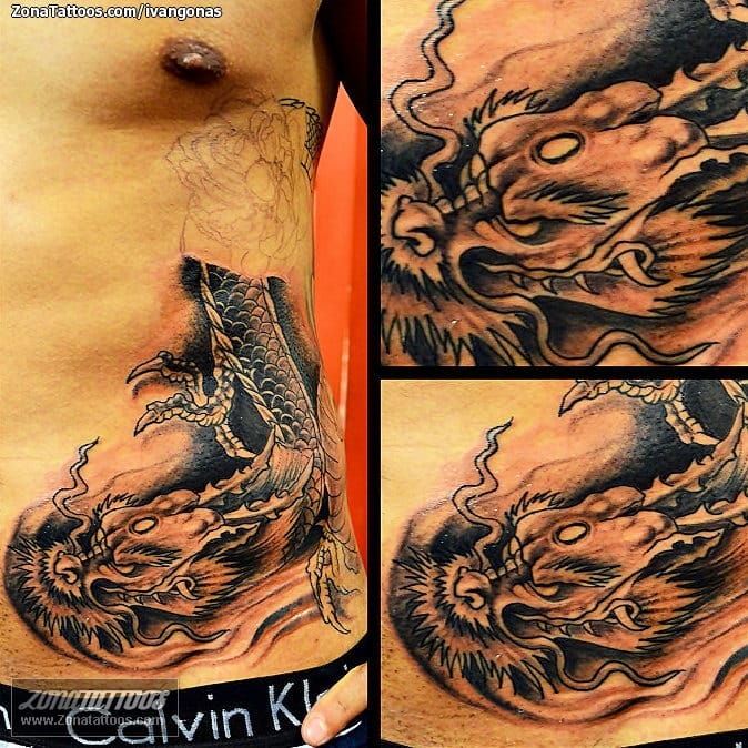 Foto de tatuaje Dragones, Orientales