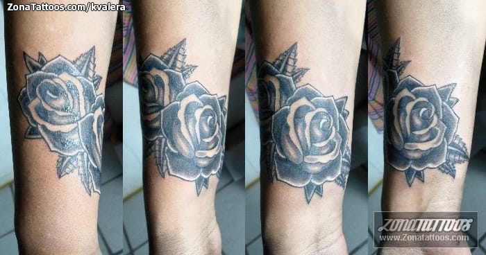 Tattoo photo Roses, Flowers