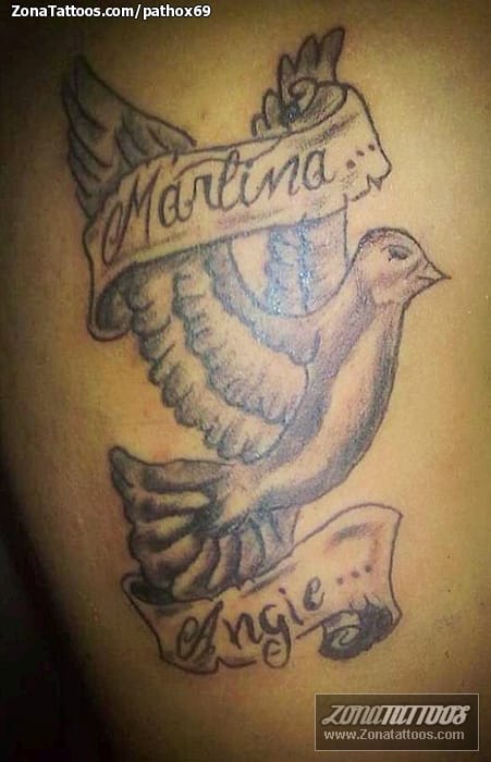 Foto de tatuaje Aves, Animales, Palomas