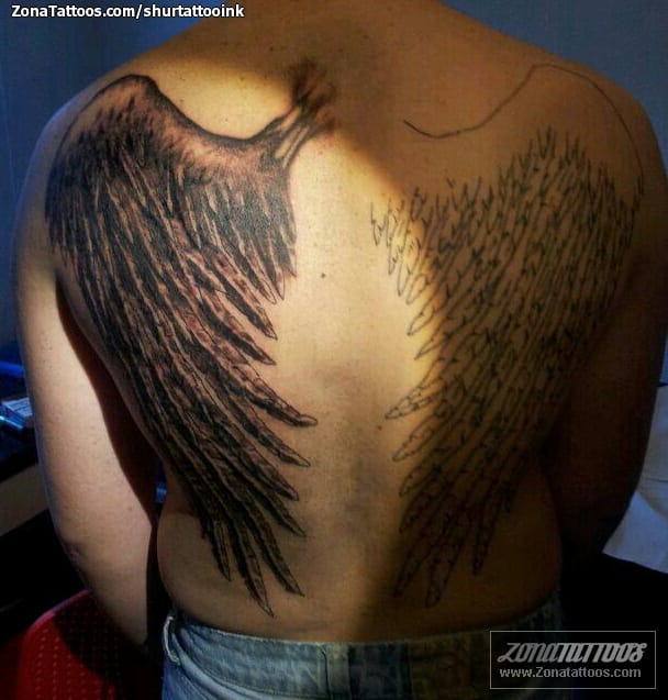 Tattoo photo Back, Wings