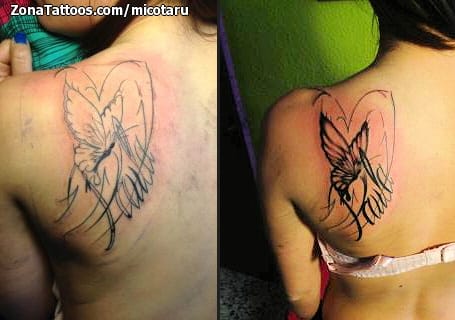 Tattoo photo Butterflies, Shoulder blade