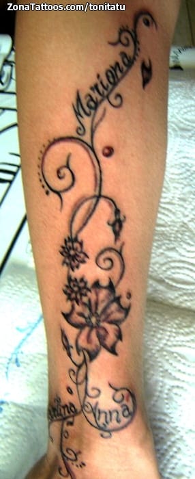 Tattoo photo Forearm, Vines, Flowers