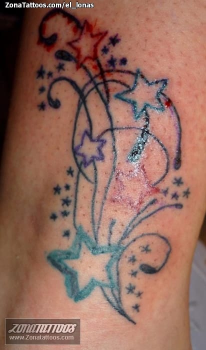 Foto de tatuaje Estrellas, Filigranas