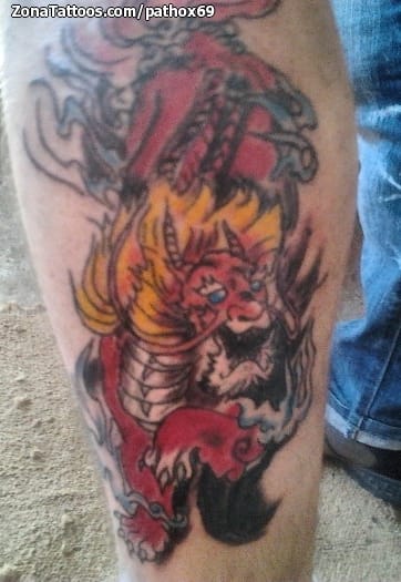 Foto de tatuaje Dragones, Orientales