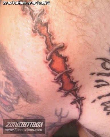 Tattoo photo Cracks, Gore