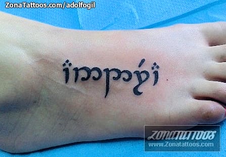 Foto de tatuaje Empeine, Élfico