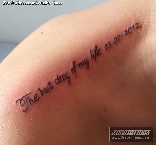 Foto de tatuaje Letras, Frases