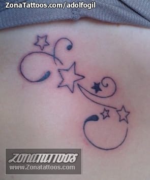 Foto de tatuaje Estrellas, Filigranas