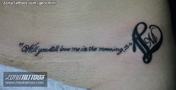 Foto de tatuaje Letras, Frases