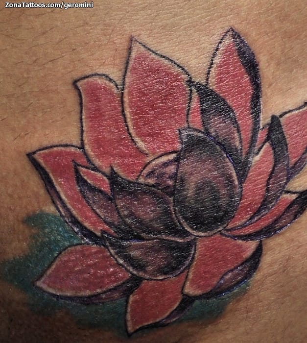 Foto de tatuaje Lotos, Flores, Orientales