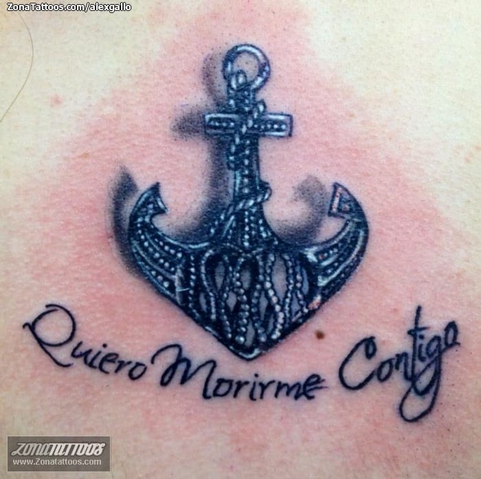 Tattoo photo Anchors, Letters, Messages