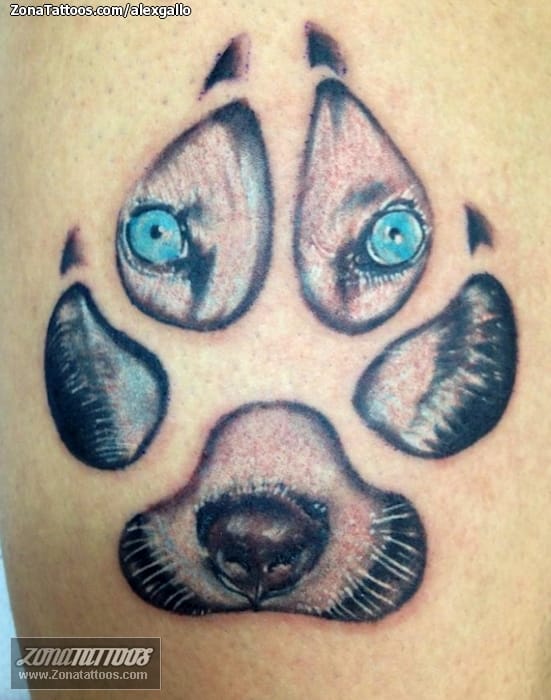 Foto de tatuaje Huellas, Perros, Animales