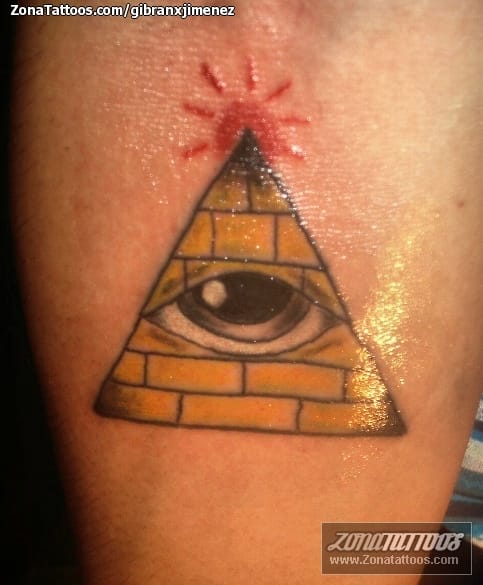 Tattoo of Eyes, Egyptian, Pyramids