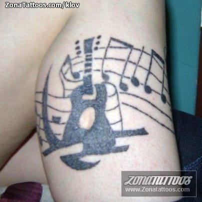 Tattoo of Guitars, Musical notes