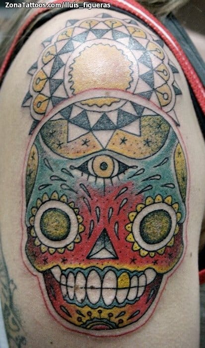 Tattoo photo Skulls, Mandalas, Sugar Skull