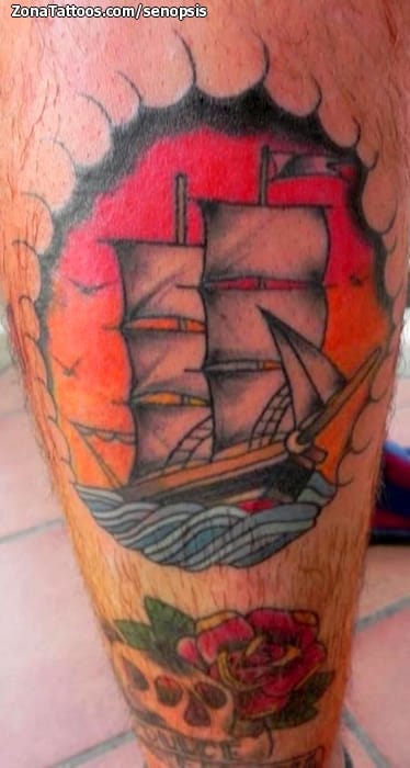 Tattoo photo Boats, Old School