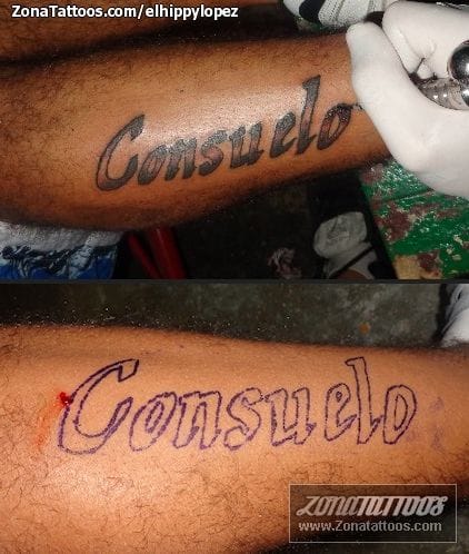 Foto de tatuaje Consuelo, Nombres, Letras