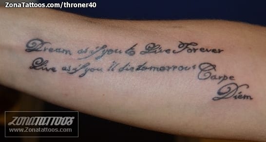 Foto de tatuaje Letras, Frases