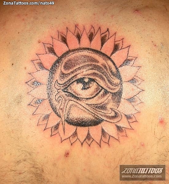 Foto de tatuaje Ojo de Horus, Soles, Astronomía