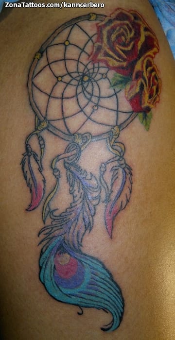 Tattoo photo Dreamcatcher, Roses