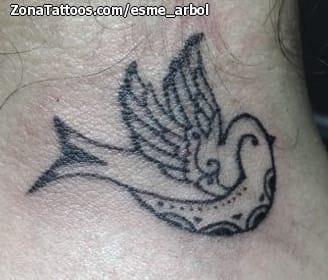 Foto de tatuaje Golondrinas, Aves, Animales