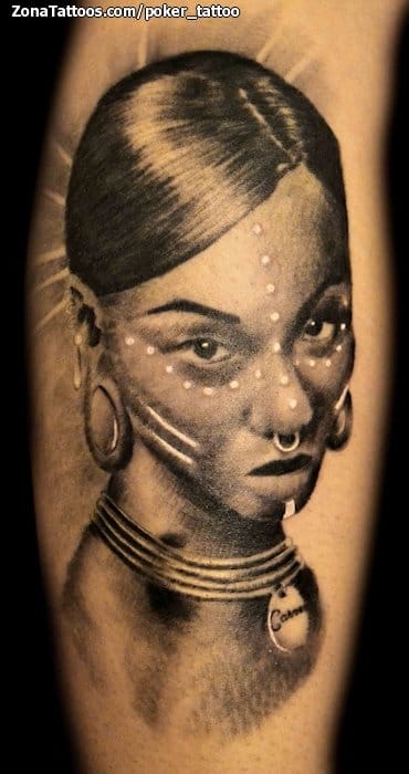 Foto de tatuaje Retratos, Rostros, Indios