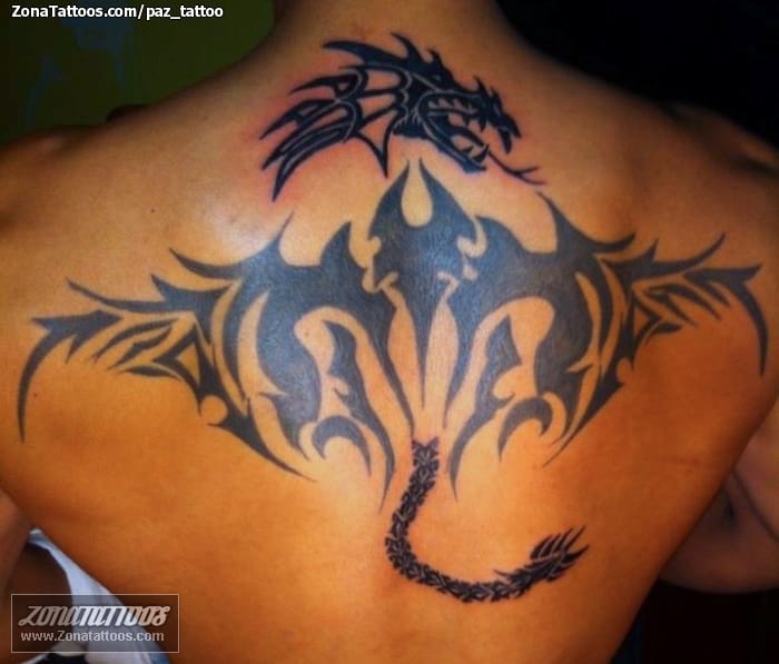 Foto de tatuaje Espalda, Dragones