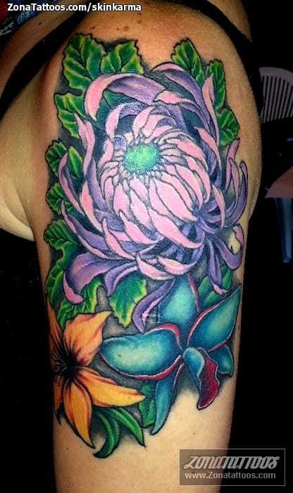 Tattoo photo Flowers, Arm