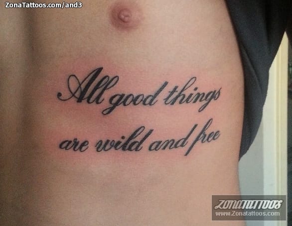 Foto de tatuaje Letras, Frases