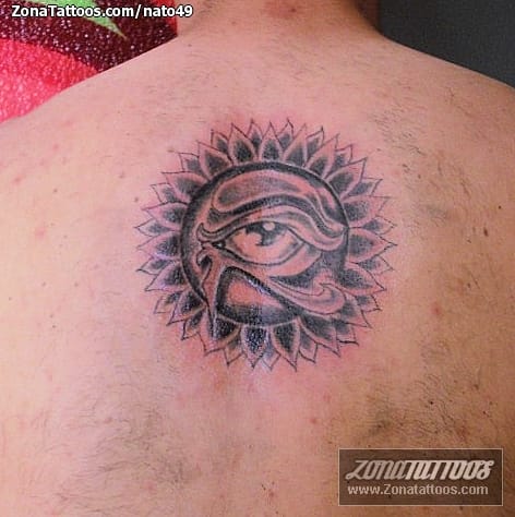 Tattoo photo Suns, Eye of Horus, Astronomy