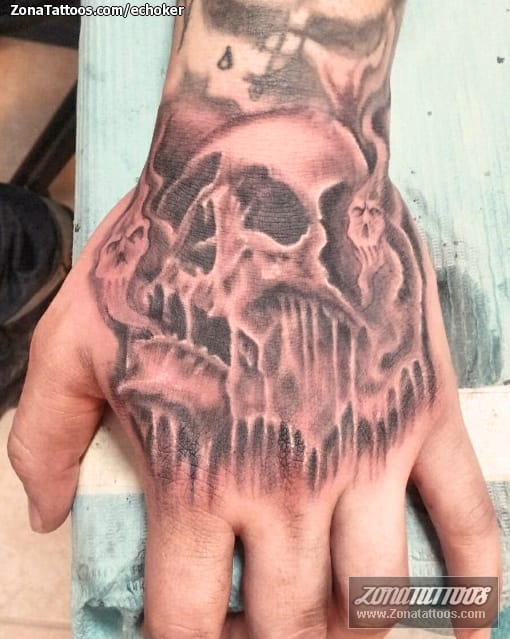 Tattoo photo Skulls, Gothic, Hand