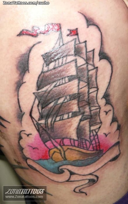 Foto de tatuaje Vehículos, Barcos