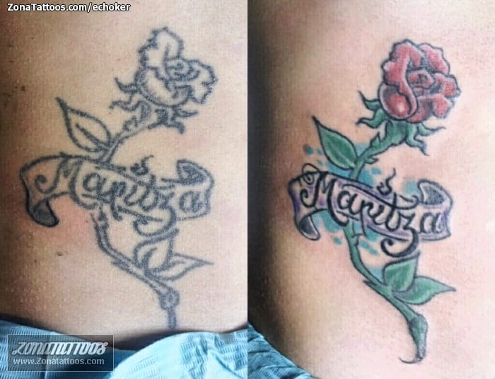 Foto de tatuaje Flores, Rosas