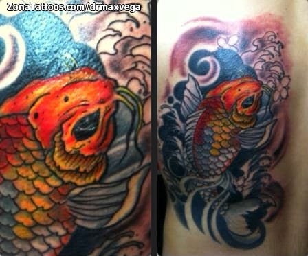 Foto de tatuaje Koi, Peces, Orientales