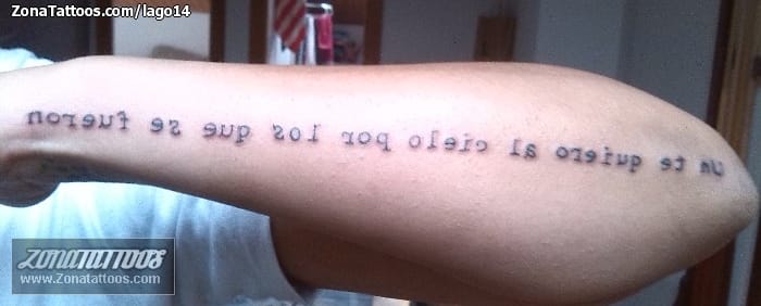 Foto de tatuaje Antebrazo, Letras